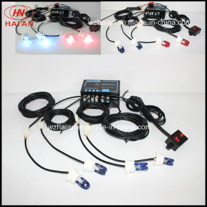 Blue Xenon Bulbs Hide-a-Way Emergency Hazard Warning Strobe Light Kit-Red Blue Color