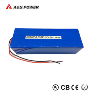 IEC62133 Rechargeable 24V 6ah Battery Pack LiFePO4 Battery for Solar Storage