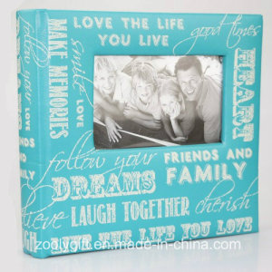 Popular Slogan Printing Paper Photo Album with Photo Window